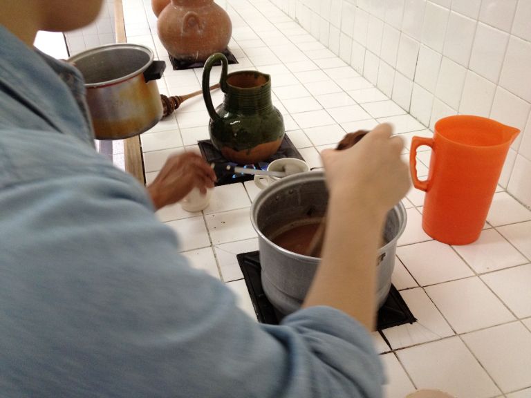 Champurrado Delicioso y Pan de Yema (A Delicious Hot Chocolate-Like Drink and Egg Yolk Bread)